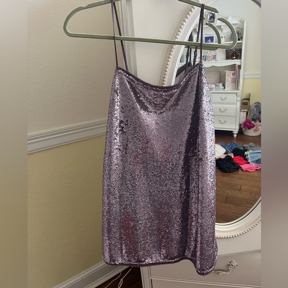 Free people purple sequin dress.